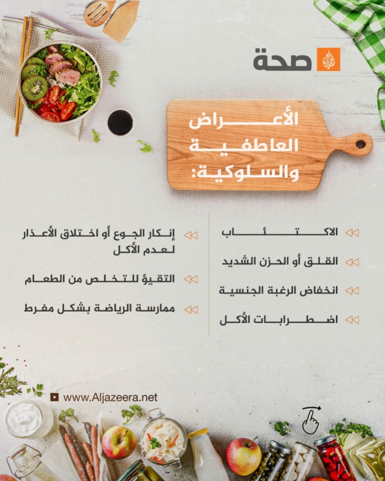 قد يكون فقدان الشهية العصبي Anorexia nervosa اضطراب الأكل الأكثر شهرة. وهو اضطراب يتطور بشكل عام خلال فترة المراهقة أو مرحلة الشباب، ويميل إلى التأثير على النساء أكثر من الرجال.