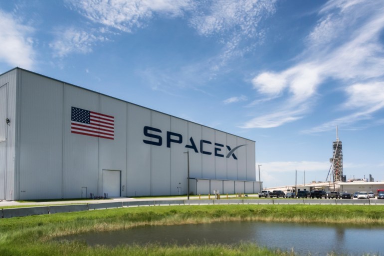 Cape Canaveral, Florida, USA - June 12, 2018: Space X launch pad in Kennedy Space Center