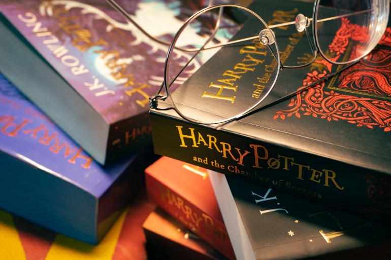 Bangkok, Thailand - February 26, 2023 : A stack of Harry Potter books.; Shutterstock ID 2271061039; purchase_order: AJA; job: ; client: ; other: