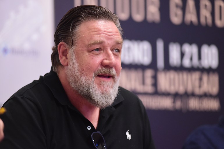 BOLOGNA, ITALY - JUNE 26: Australian actor and musician Russell Crowe attends Russel Crowe's "Indoor Garden Party" Concert Press Conference at Royal Hotel Carlton on June 26, 2023 in Bologna, Italy. (Photo by Roberto Serra - Iguana Press/Getty Images)