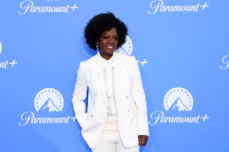 LONDON, ENGLAND - JUNE 20: Viola Davis arrives at the Paramount+ UK launch at Outernet London on June 20, 2022 in London, England. (Photo by Joe Maher/Getty Images for Paramount+)